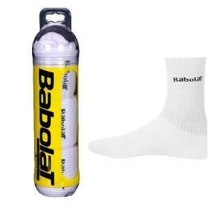 BABOLAT - Skarpety białe - 3 pary | RZESZÓW