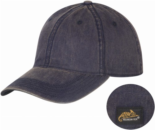 Czapka z daszkiem HELIKON Snapback Plain - Dirty Washed Cotton - Navy | RZESZÓW