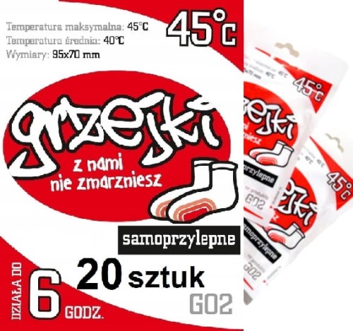 Ogrzewacz do stóp nóg 10 par (20 szt.), Grzejki | RZESZÓW