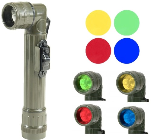 Latarka wojskowa kątowa MIL-TEC US Army LED 17cm | RZESZÓW