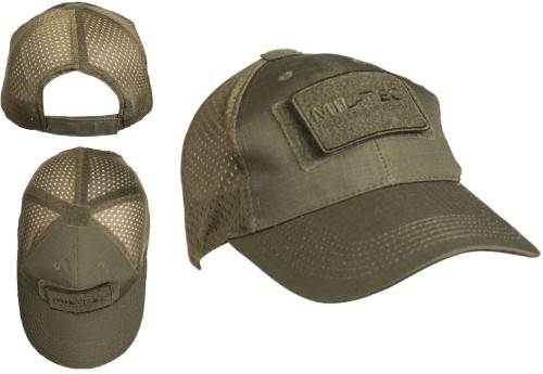 MIL-TEC czapka wentylowana Baseball NET - olive green | RZESZÓW