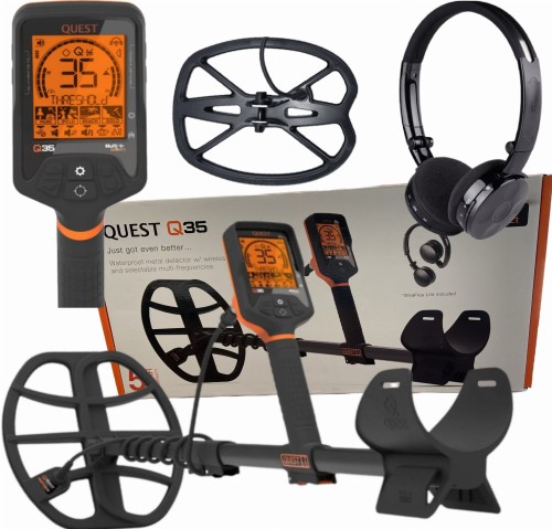 QUEST Q35 - Turbo-D Raptor 11 + SŁUCHAWKI Wirefree | wykrywacz metali