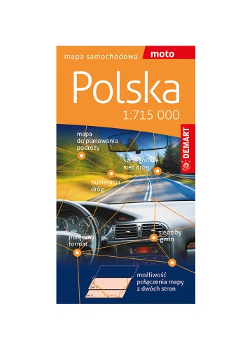 POLSKA Mapa Samochodowa - plastik NOWE WYDANIE 2025 | RZESZÓW