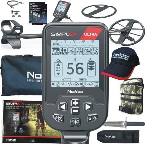 NOKTA Simplex ULTRA SX28 11" - wodoodporny wykrywacz metali | ZESTAW PROMOCYJNY | + 2 torby, digger, czapka