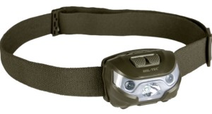 Wojskowa latarka czołowa MIL-TEC HEAD LAMP (CREE XPE) - 200 lm, czołówka - OLIVE GREEN | RZESZÓW