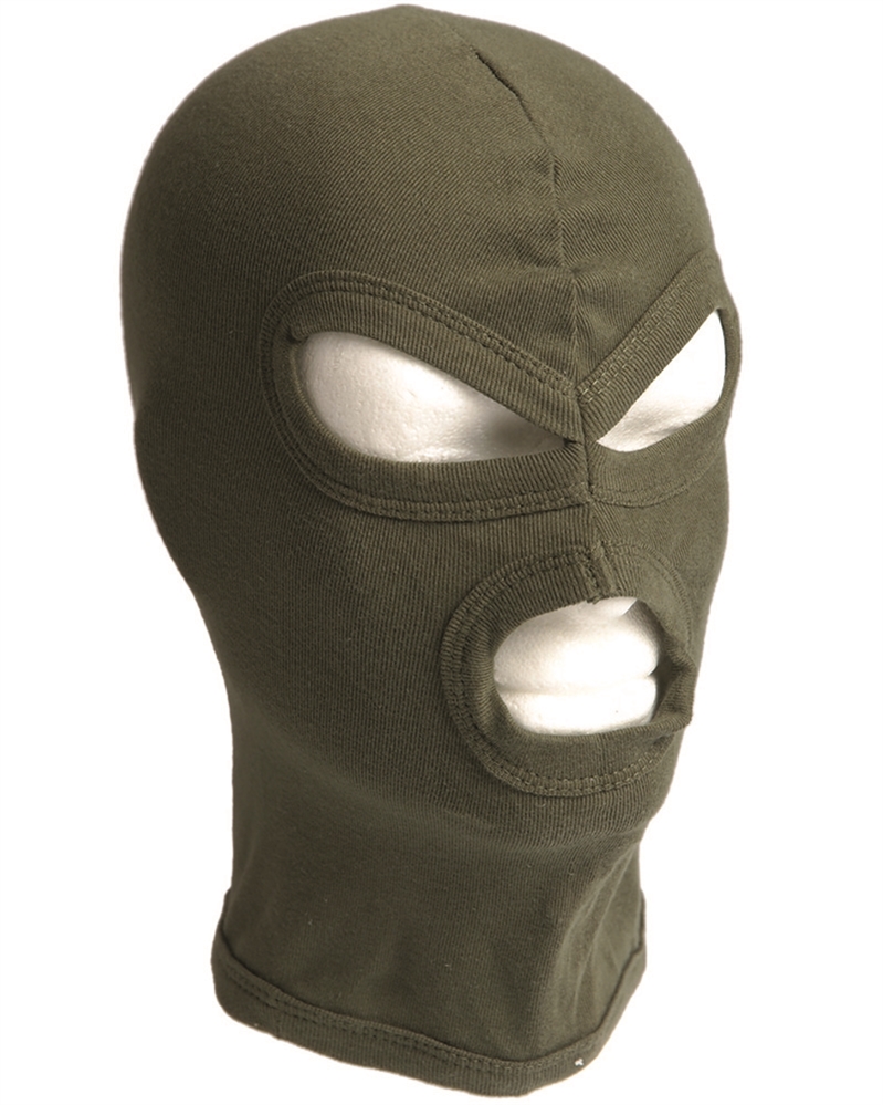 Kominiarka MIL-TEC 3 otwory FINE-RIBBED - olive green | RZESZÓW