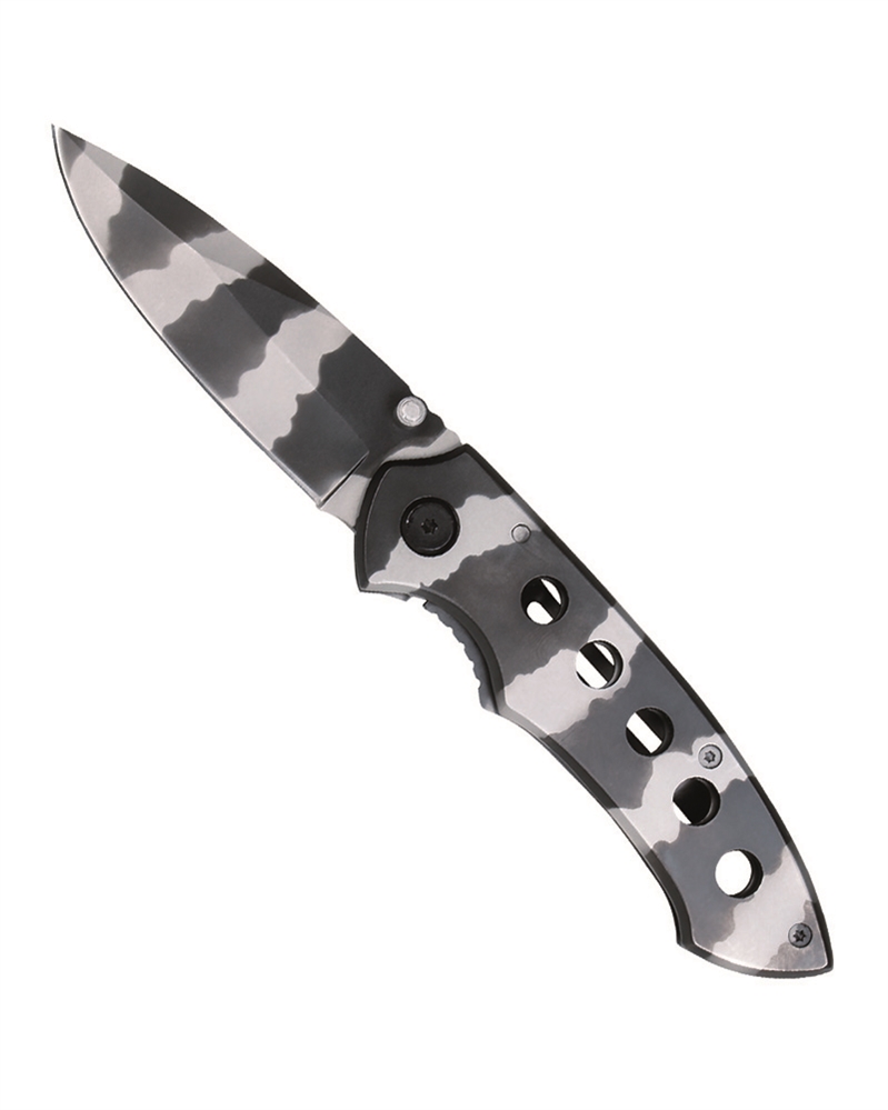 Nóż składany MIL-TEC - black camo | RZESZÓW