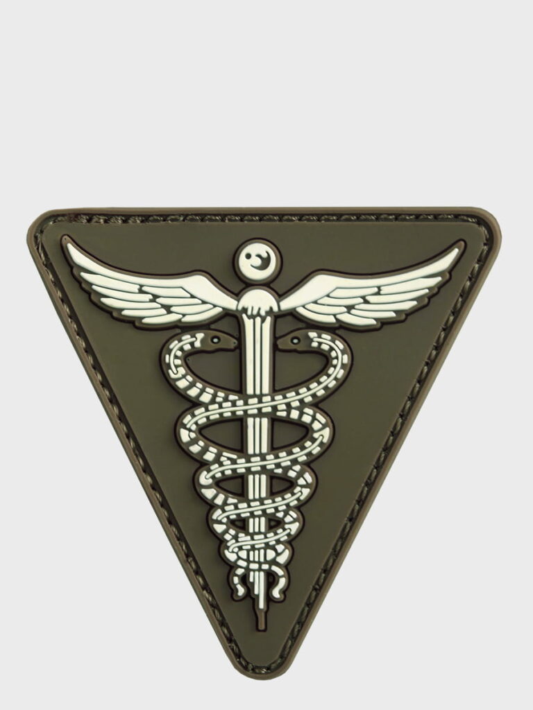 Emblemat - naszywka polowa medyczna RATOWNIK MED, 3D PVC rzep | RZESZÓW