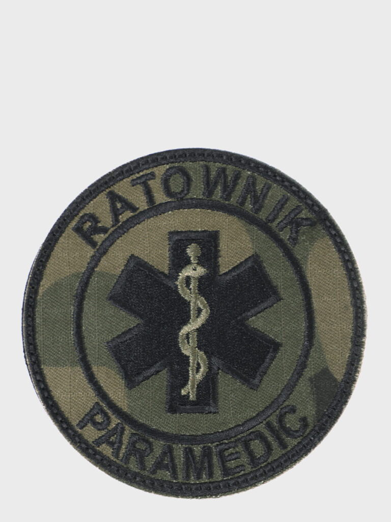 Emblemat - naszywka - polowa medyczna RATOWNIK MED, WZ.93, rzep | RZESZÓW