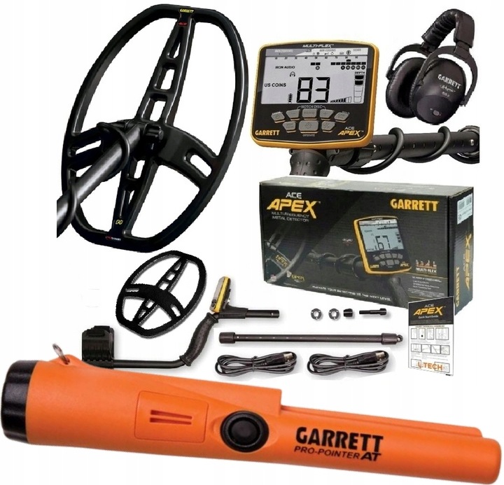 GARRETT ACE APEX - 8,5x11 DD Raider + Słuchawki + PRO-POINTER AT - wykrywacz metali | L.TECH