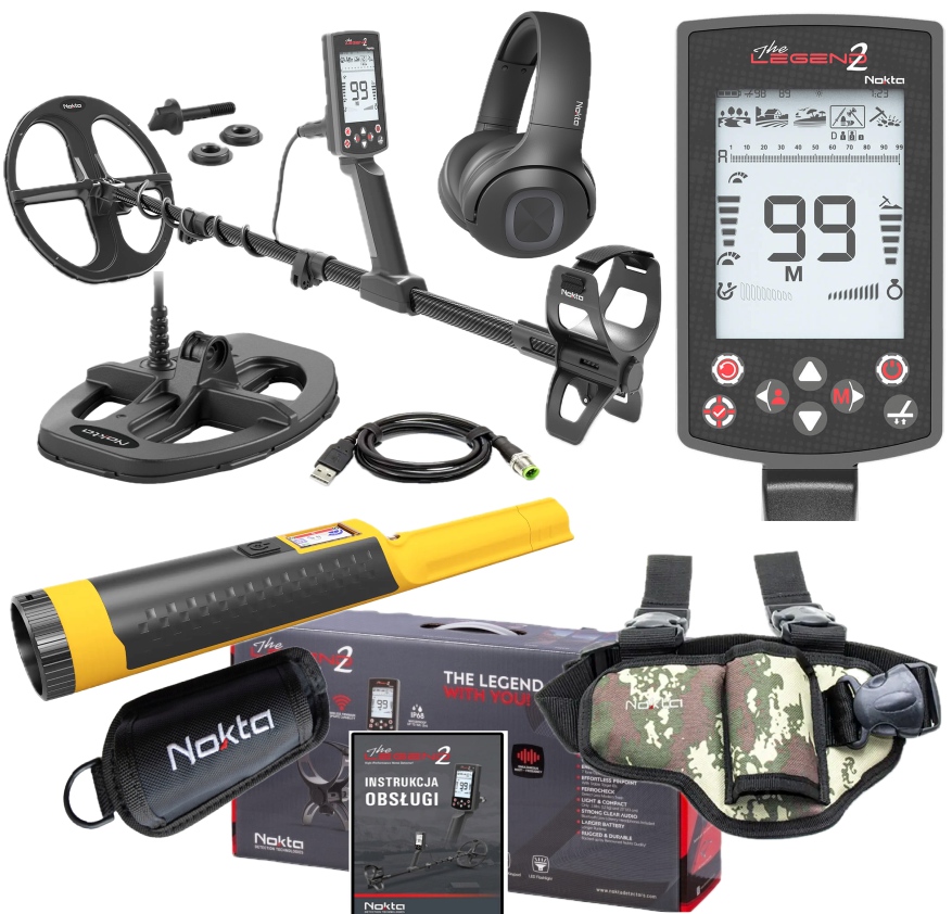 NOKAT The Legend 2 - LD28 + LD21 + słuchawki BT + AccuPOINT, wykrywacz metali | RZESZÓW