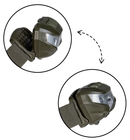 Wojskowa latarka czołowa MIL-TEC HEAD LAMP (CREE XPE) - 200 lm, czołówka - OLIVE GREEN | RZESZÓW