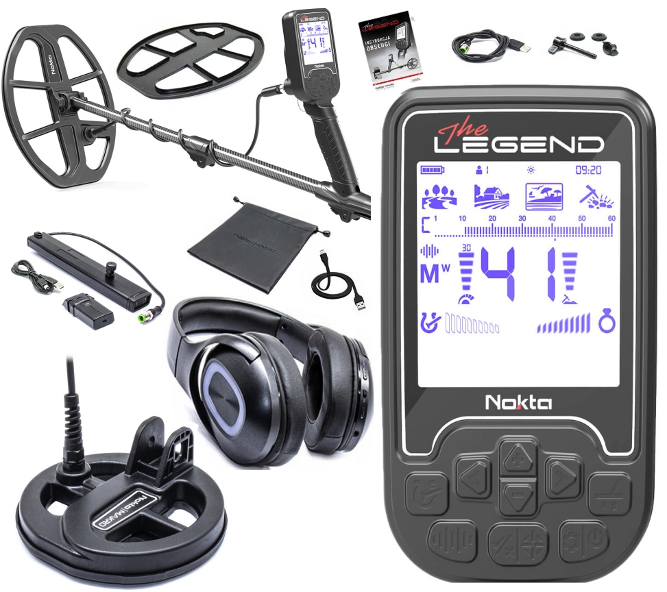 NOKTA The LEGEND Pro 12" LG30 + 6" LG15 - wykrywacz metali + SŁUCHAWKI + AKU | RZESZÓW